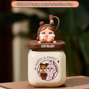 POP MART Crybaby Crying Again Series Straw Cup